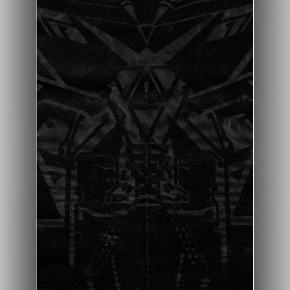 Punk Rave Cyberpunk Robot Goth Mesh Flock Top - Picture 13 of 15